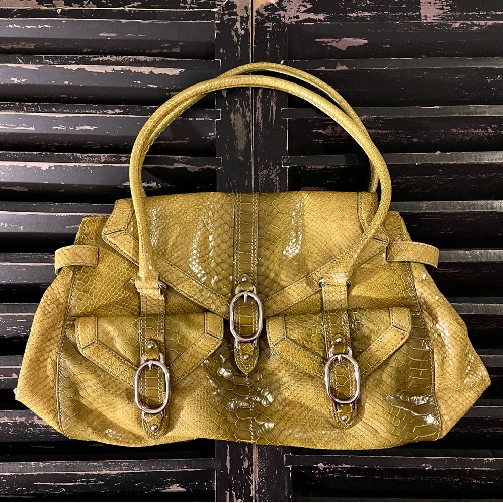COLE HAAN Trinity Python Print Purse Shoulder Bag